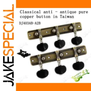 Vintage Gold Classical Guitar Tuning Pegs Set