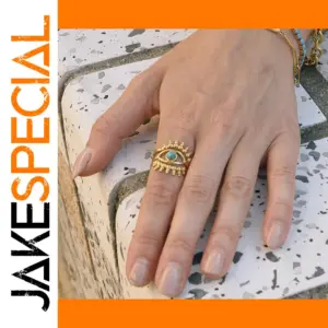 Stainless Steel Turquoise Stackable Rings Set