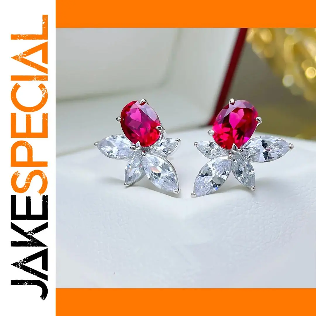 White Zircon Floral Stud Earrings LL-YS1005 1 White Zircon Floral Stud Earrings LL-YS1005