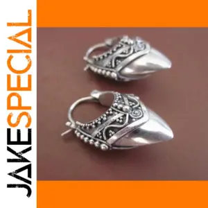 Silver Filigree Drop Earrings for Women