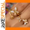 Elegant Stainless Steel Butterfly Ring for Women