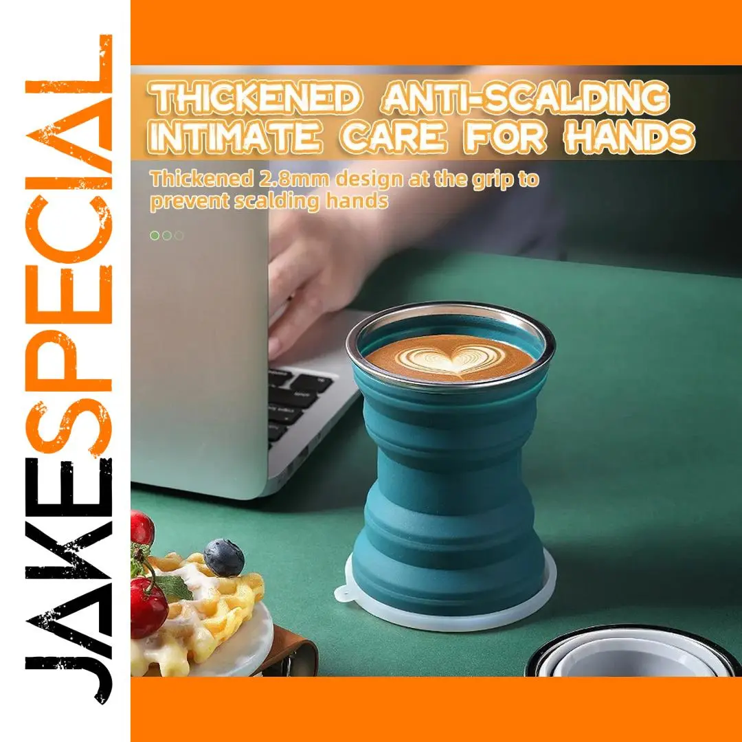 Foldable Silicone Travel Cup for Hot Drinks 1 Foldable Silicone Travel Cup for Hot Drinks