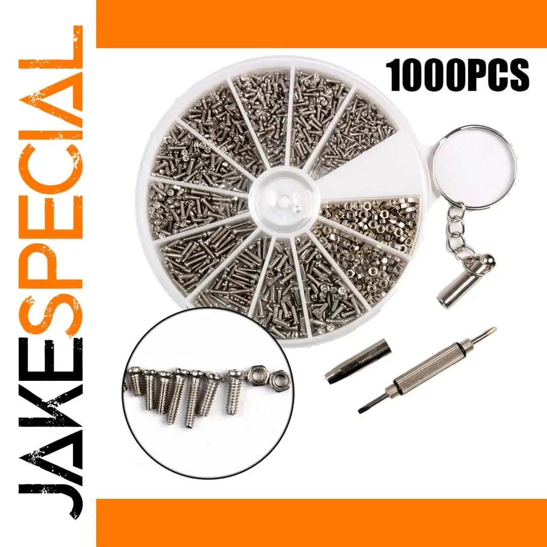 Stainless Steel Electronic Screw Set 1000 pcs 1 Stainless Steel Electronic Screw Set 1000 pcs