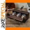 Coffee Leather Watch Case with 3 Slots