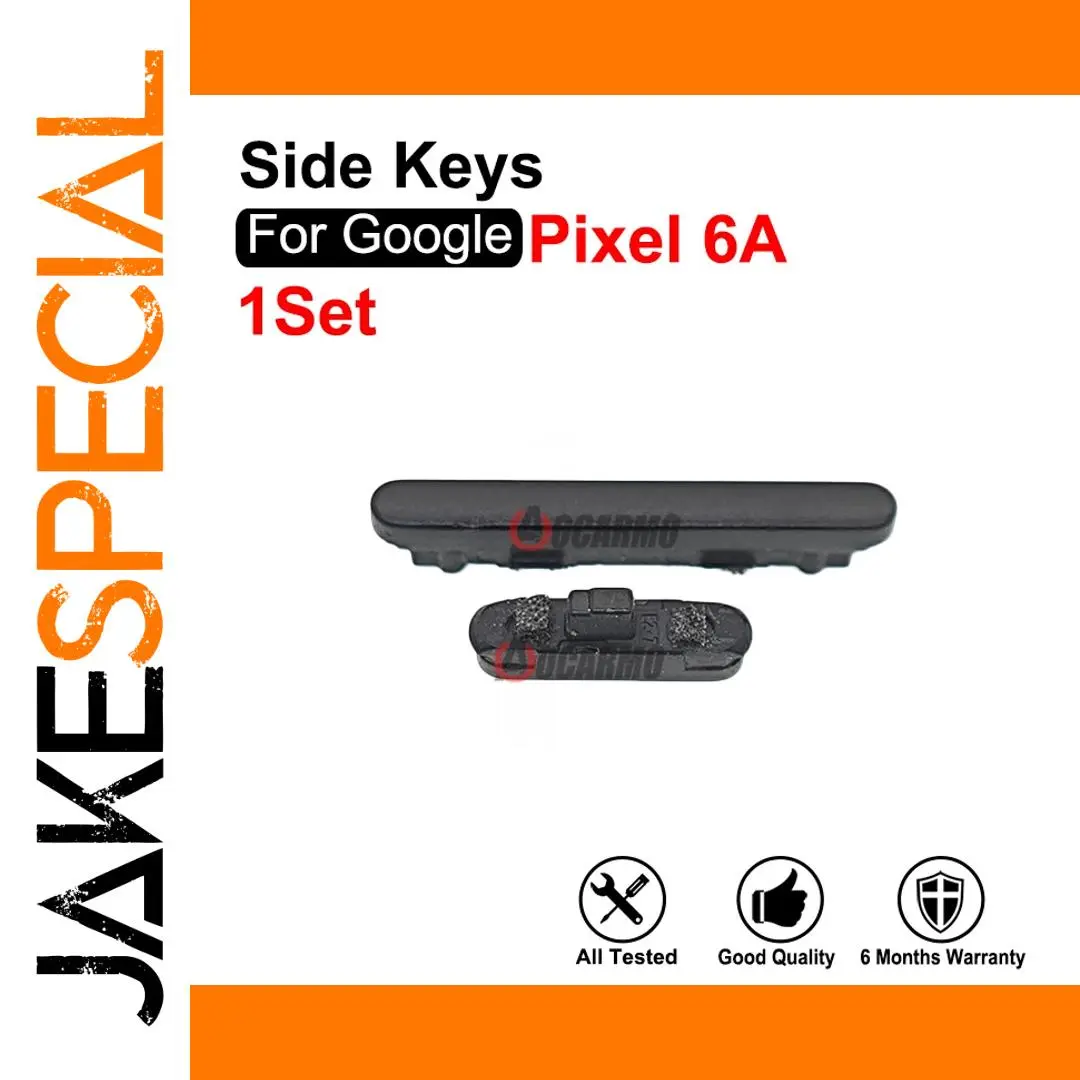 Black Replacement Side Buttons for Pixel 6A 1 Black Replacement Side Buttons for Pixel 6A