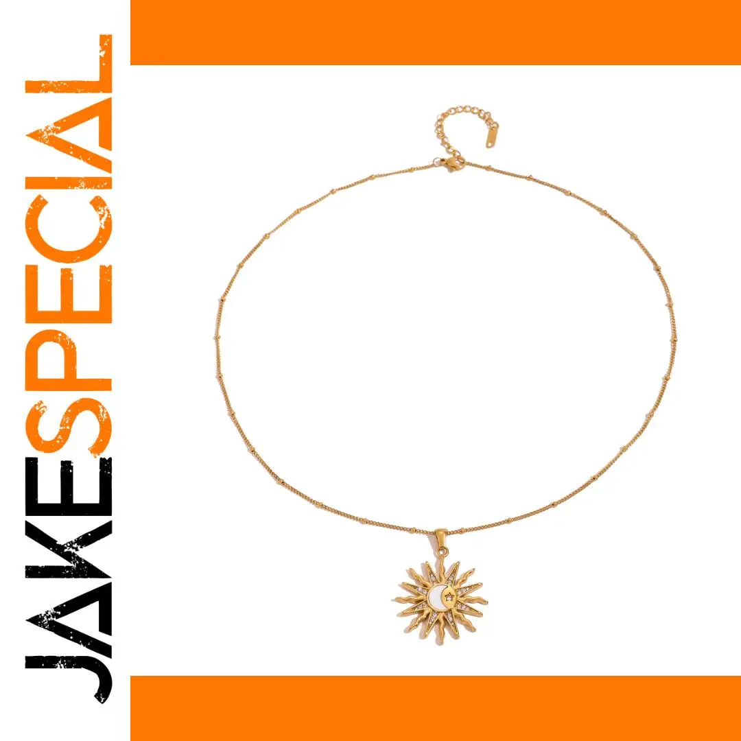 Stainless Steel Celestial Pendant Necklace 1 Stainless Steel Celestial Pendant Necklace