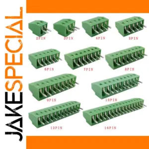 Green Mini PCB Screw Terminal Block Connectors 2-16 Pins