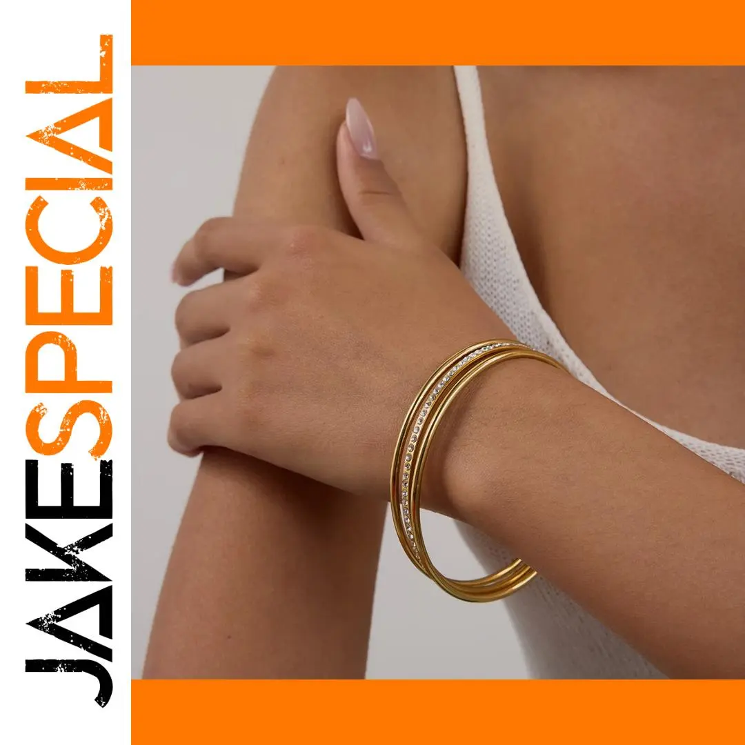 Gold-Tone Stainless Steel Fashion Bracelet JDB0104006-65 1 Gold-Tone Stainless Steel Fashion Bracelet JDB0104006-65