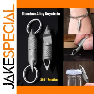 Titanium Alloy Keychain Bottle Opener 38mm