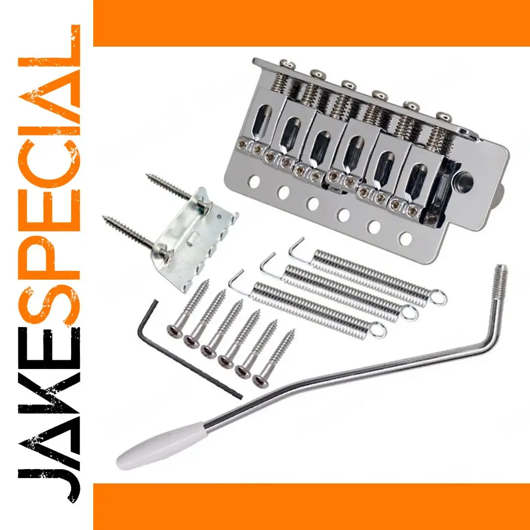 Left-Hand Electric Guitar Tremolo System in Chrome or Black 1 Left-Hand Electric Guitar Tremolo System in Chrome or Black