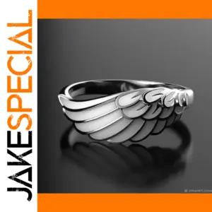 Silver Wing Geometry Ring for Women
