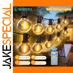 Outdoor Solar String Lights 30-99ft, 15-50 Bulbs