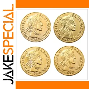 Vintage French Coin Set 1640-1643 in Gold Plating