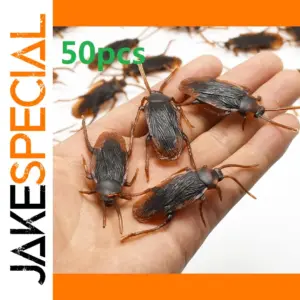 Realistic Plastic Cockroaches for Pranks (Set of 5-50)