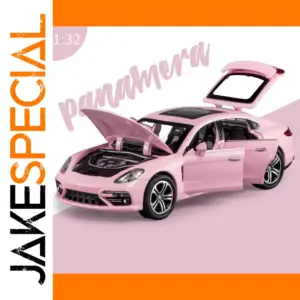 Vibrant Pink Porsche Panamera Diecast Model
