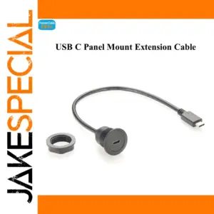 USB C Extension Cable with Panel Mount Connectors