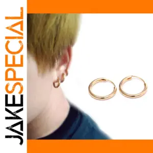 Gold and Steel Hoop Earrings for Women