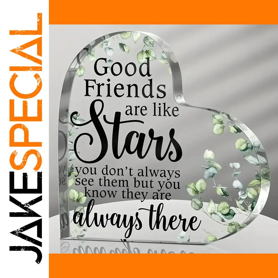 Heart-Shaped Acrylic Plaque with Inspirational Message 1 Heart-Shaped Acrylic Plaque with Inspirational Message