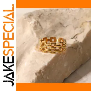 Bold Gold Stainless Steel Ring