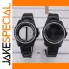 Black 40mm Stainless Steel Watch Case for Seiko