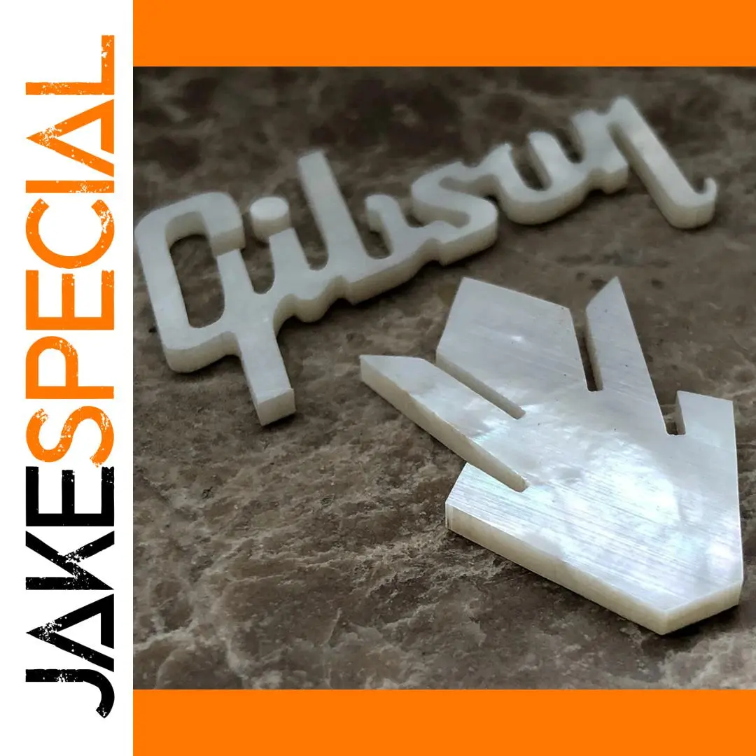 Vintage Mother of Pearl Guitar Logo Inlay 1 Vintage Mother of Pearl Guitar Logo Inlay