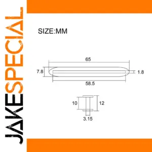 Black Blade-Style Humbucker Bobbins Set 65x7.8mm