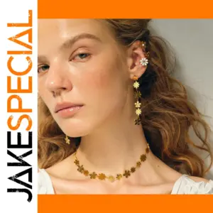 Stainless Steel Daisy Flower Earrings