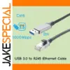 Space Grey USB Ethernet Adapter Cable 2m, Gigabit