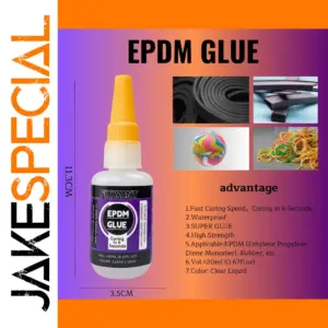 FIXWANT EPDM Rubber Adhesive 20mL, High-Strength Bond