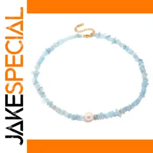 Ocean Blue Stone Pearl Necklace for Women