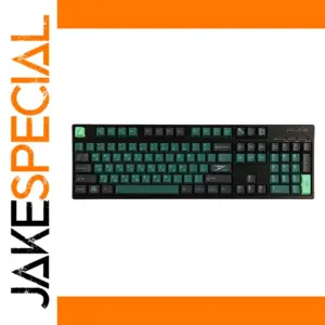 Vibrant Teal & Black Keycap Set for Mechanical Keyboards