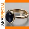 Blue Stone Geometric Cocktail Ring in Gold/Silver