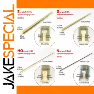 G Scale Model Train Rail Set 50cm, Durable Metal