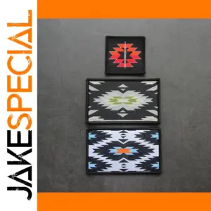 Vibrant Geometric Embroidered Patch Set for DIY