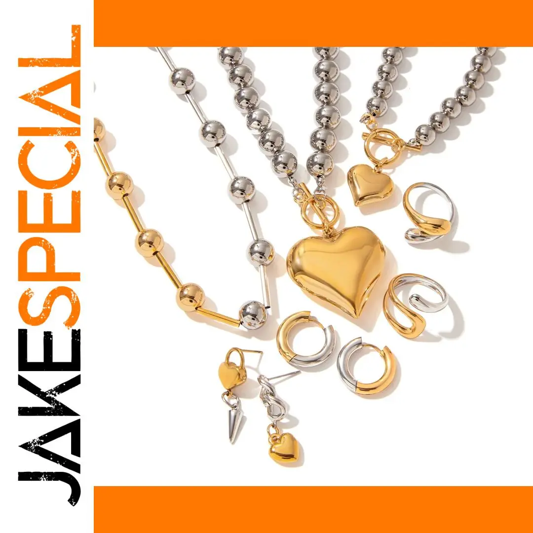 Stainless Steel Heart Jewelry Set for All 1 Stainless Steel Heart Jewelry Set for All