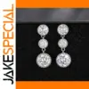 Silver Zirconia Drop Earrings for Women