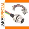 Industrial Metal M12 IP67 Cable Connector 12-Pin