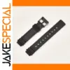 Black Rubber Watch Band for Casio LRW-200H
