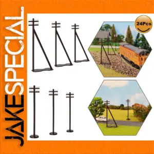 HO Scale Power Poles Set for Dioramas