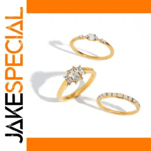 Gold-Coated Stainless Steel Band with Zirconia