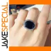 Vintage Black Cubic Zirconia Sterling Silver Ring