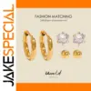 Stainless Steel Gold Earrings Set JDE2409032