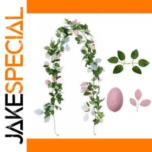 180cm Artificial Green Vine with Pastel Accents