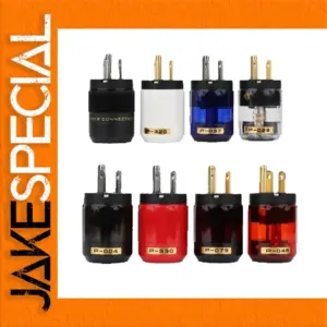 Premium US Power Plug with Gold/Rhodium Plating