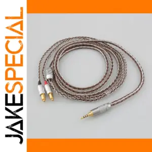 Premium 8-Core Silver-Plated Braided Audio Cable