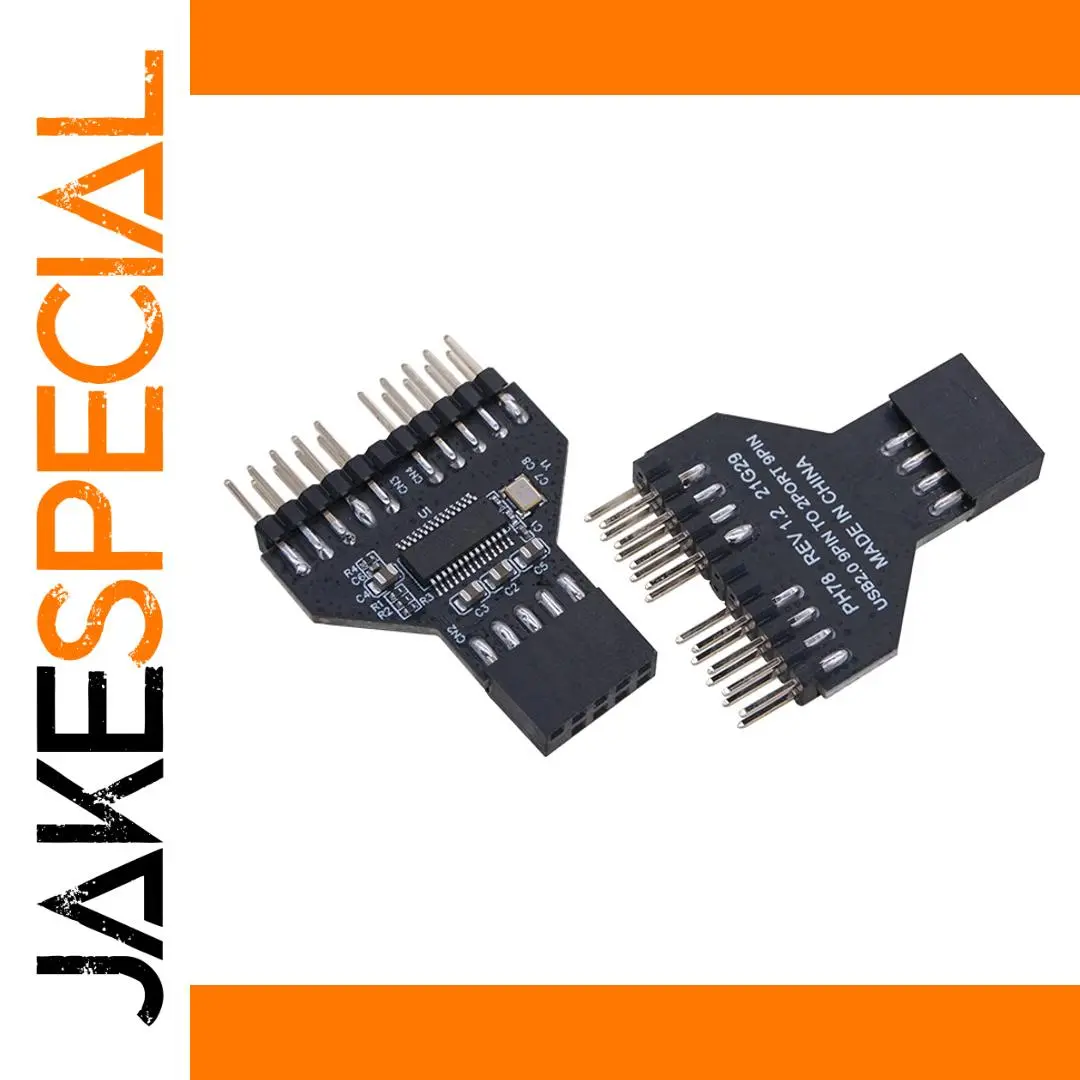 USB2.0 9-Pin Splitter Adapter for PCs 1 USB2.0 9-Pin Splitter Adapter for PCs