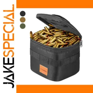 Durable Black Nylon Ammo Pouch for Tactical Use
