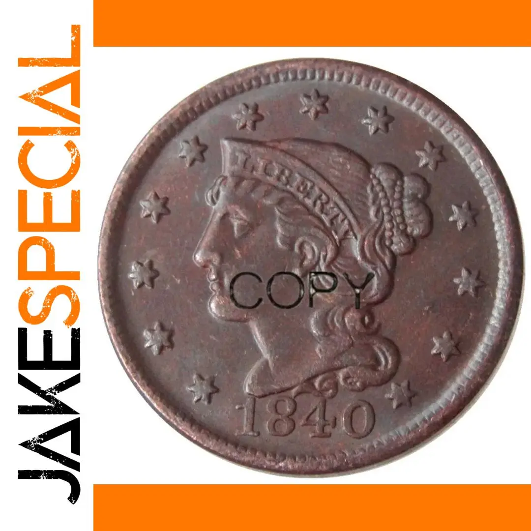 1840 US Large Cent Copper Coin 1 1840 US Large Cent Copper Coin