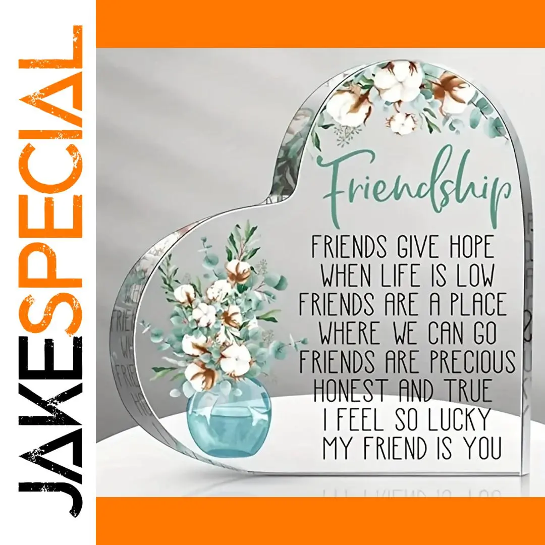 Friendship Acrylic Heart Ornament 1 Friendship Acrylic Heart Ornament