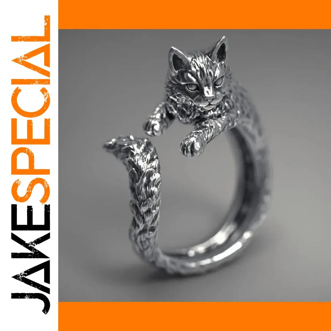 Vintage Silver Kitten Ring for Men & Women 1 Vintage Silver Kitten Ring for Men & Women